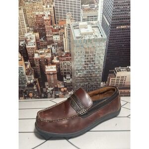 L.L. Bean Men's Dark Brown Slip on Leather Loafers Shoes US 11